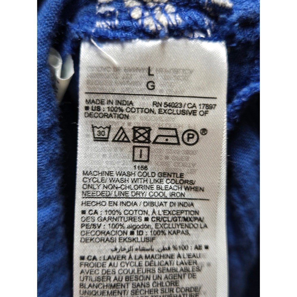 Women's Large Blue Cotton Gauze Embroidered Midi Dress Boho Peasant Old Navy - Picture 5 of 5
